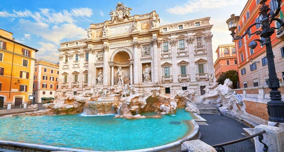 Photo of Fountain di Trevi in Rome, Italy.