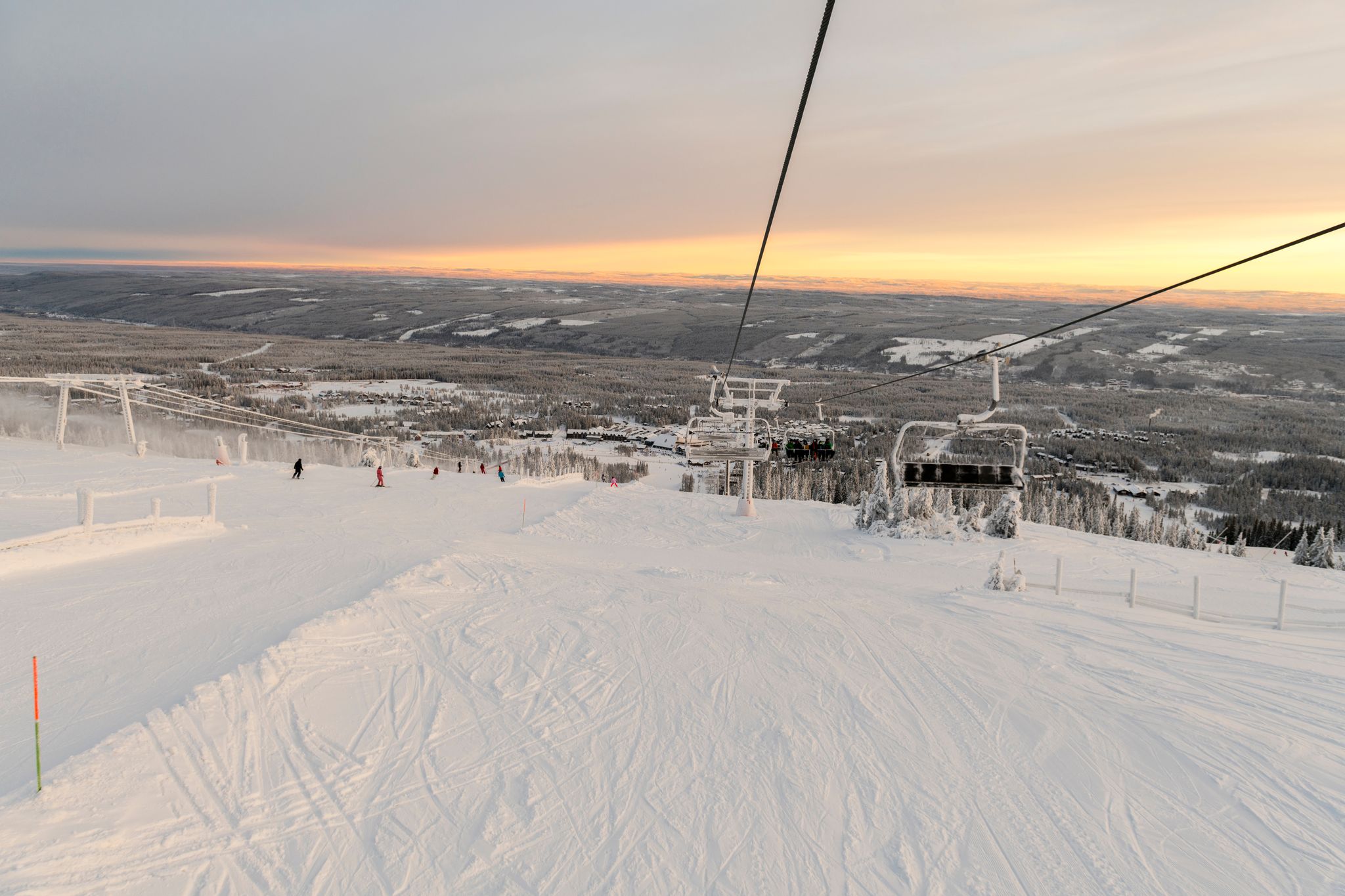 photo of ski resort in Lindvallen in Sweden.