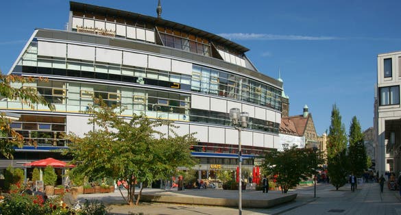 Photo of Rosenhof a Square in the City Center of Chemnitz, Saxony .
