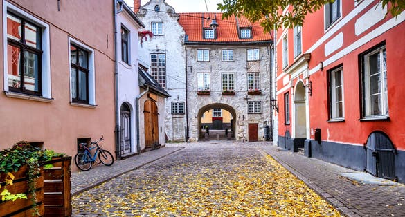 Photo of the city that is capital of Latvia that is well known to be a very popular tourism destination in the Baltic region.