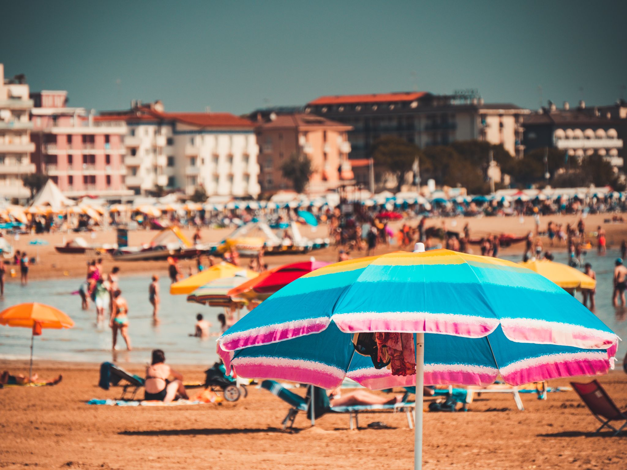 Vintage Jesolo beach.