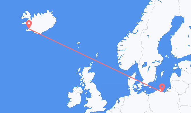 Reykjavik to Gdańsk