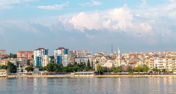 Photo of aerial view of Canakkale, Turkey.