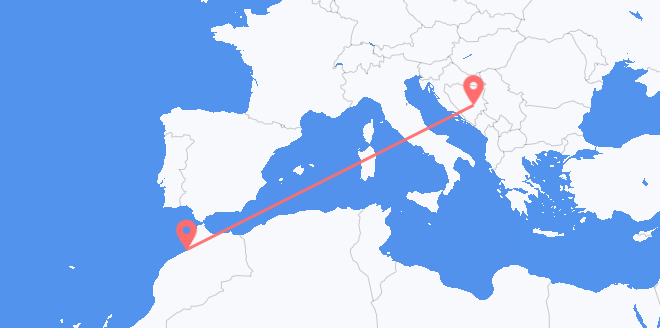 モロッコ ボスニア・ヘルツェゴビナ行き