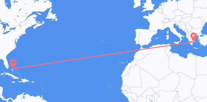 the Bahamas to Greece