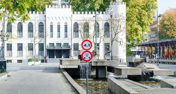 City Hall of Tilburg Holland. North Brabant Netherlands.