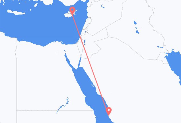 Jeddah to Larnaca