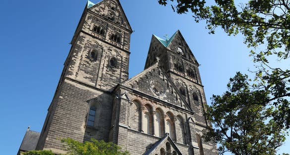 Photo of Saint Joseph Catholic church in Krefeld city in Germany. 