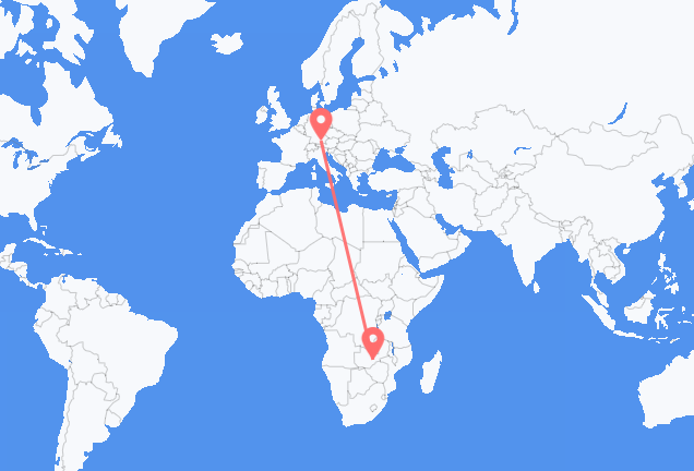 Lusaka nach München