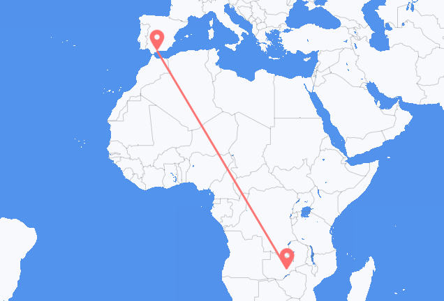 frá Lusaka til Malaga
