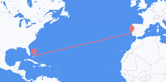 the Bahamas to Portugal