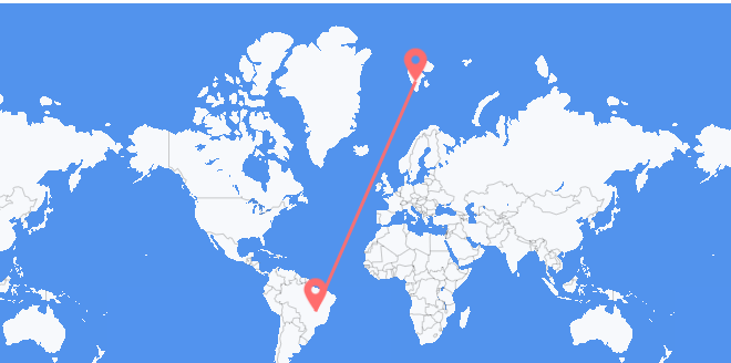 Brasil a Svalbard y Jan Mayen