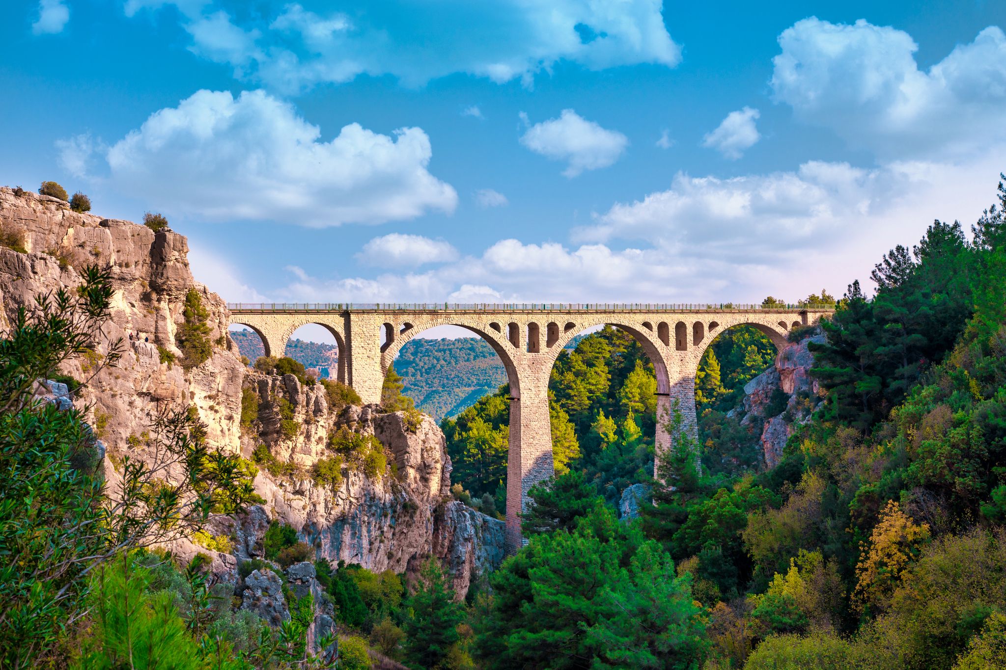 photo of beautiful morning of Varda bridge is a historical stone wall train bridge in Adana, Turkey.