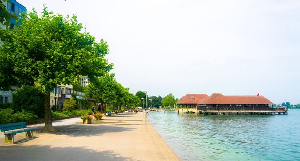 Photo of bathing hut, Rorschach, St. Gallen, Switzerland.
