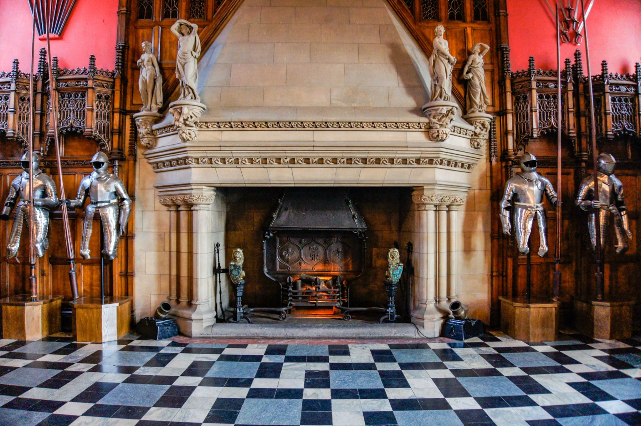 The great hall at the castle of Edinburgh.