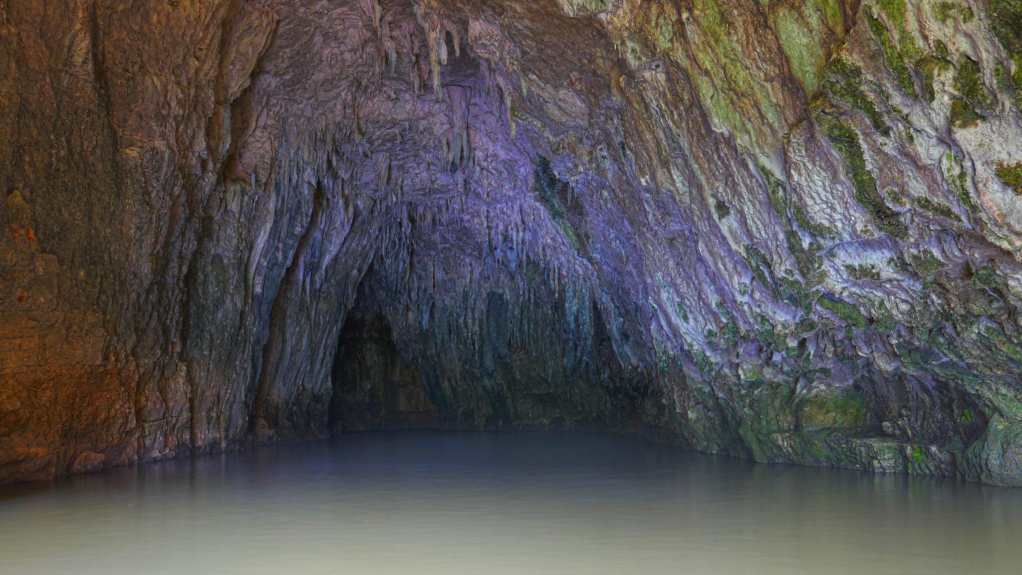 Grotte de Gournier over the Lac de Gournier seen from the cave entrance