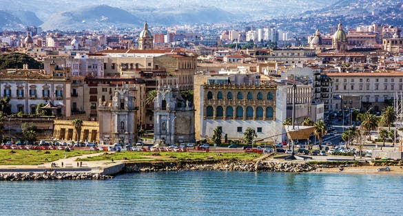 Photo of Palermo, Sicily, Italy. Seafront view.