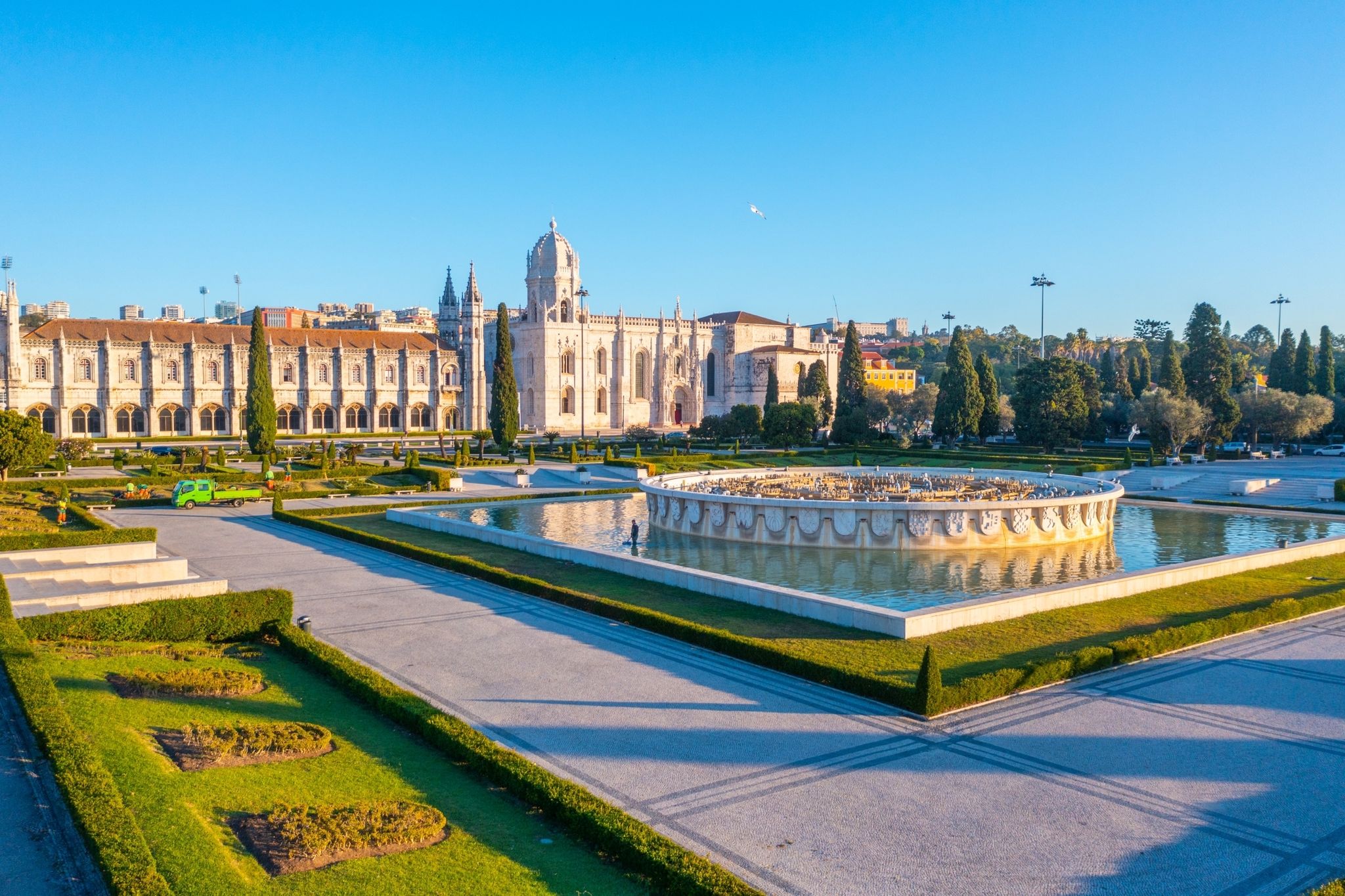 Photo of The Jeronimos Monastery or Hieronymites Monastery is located in Lisbon, Portugal.