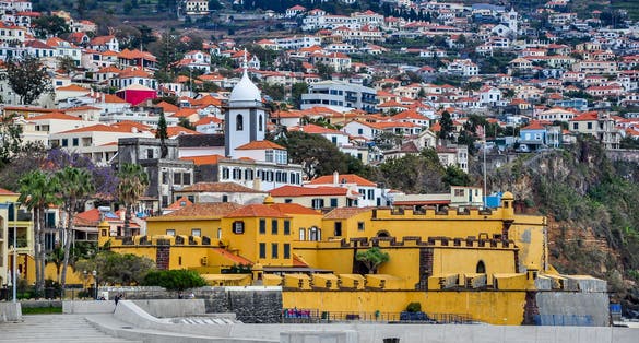 Photo of Santiago fortress (Sao Tiago fort) in Funchal, Madeira island, Portugal.