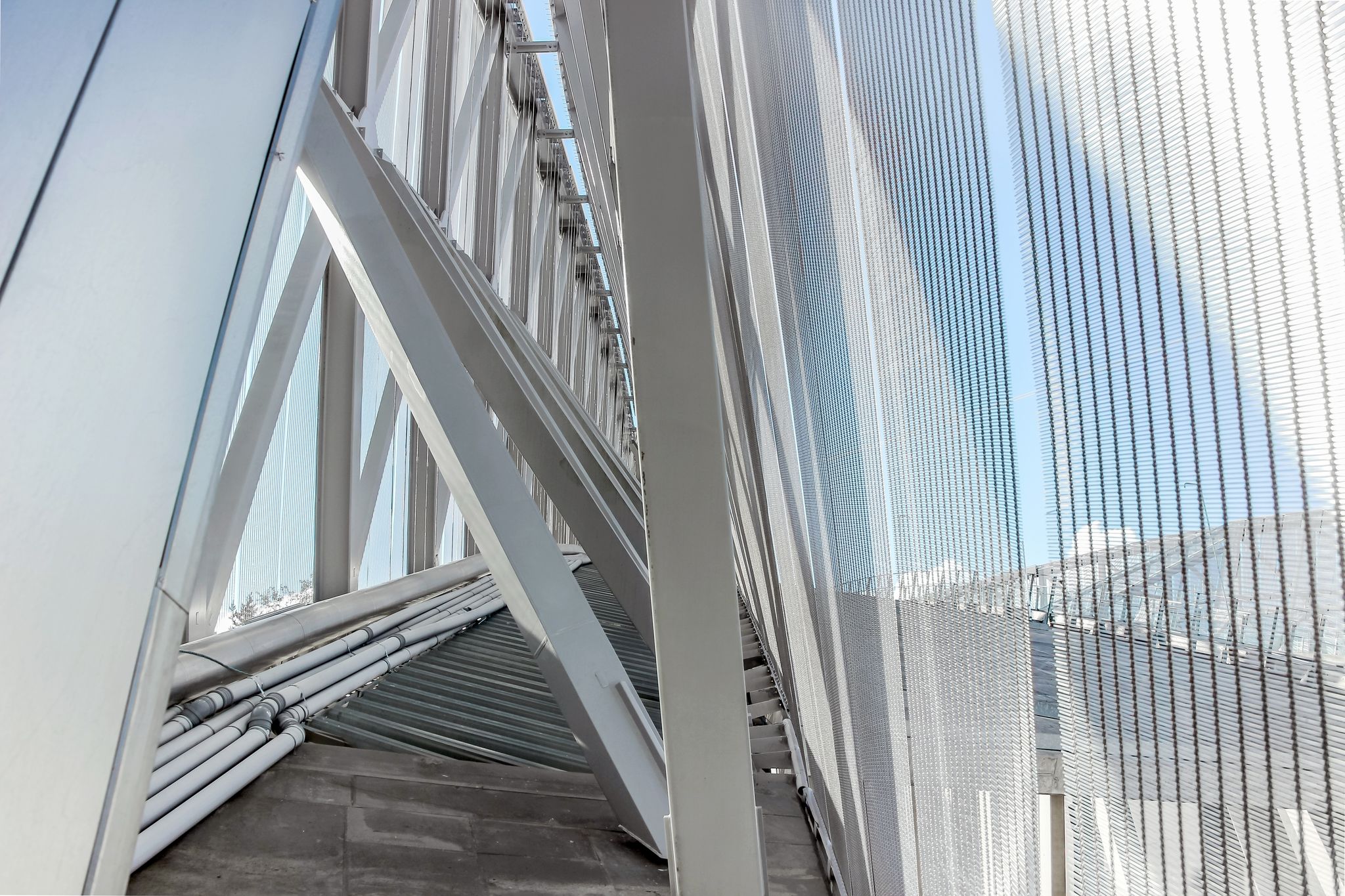 Photo of modern architecture of Holmenkollbakken ski jump in Oslo, Norway.