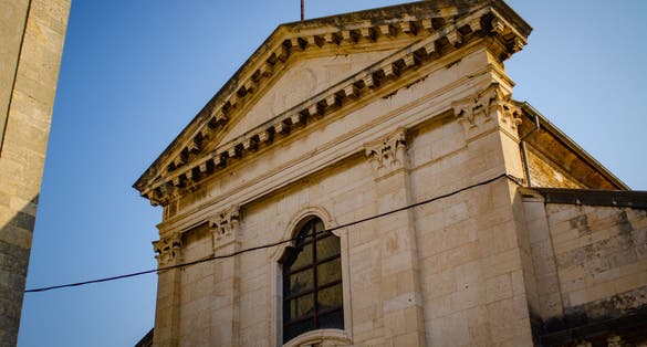 Photo of details of Pula Cathedral in Croatia.
