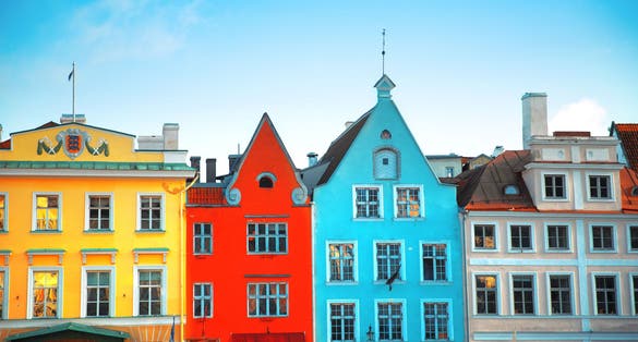 Photo of very beautiful old town Hall Square, Tallinn, Estonia.