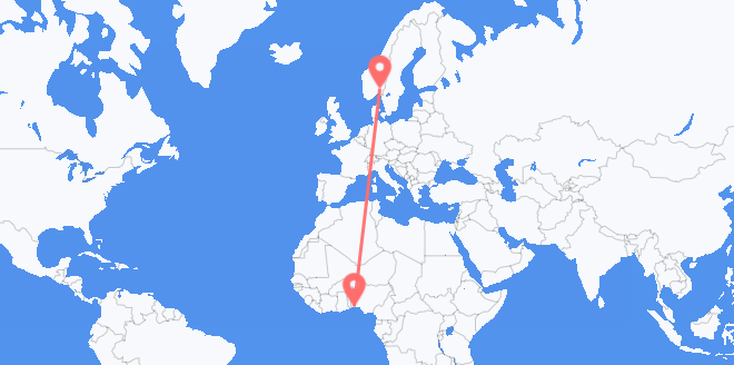 le Bénin pour la Norvège