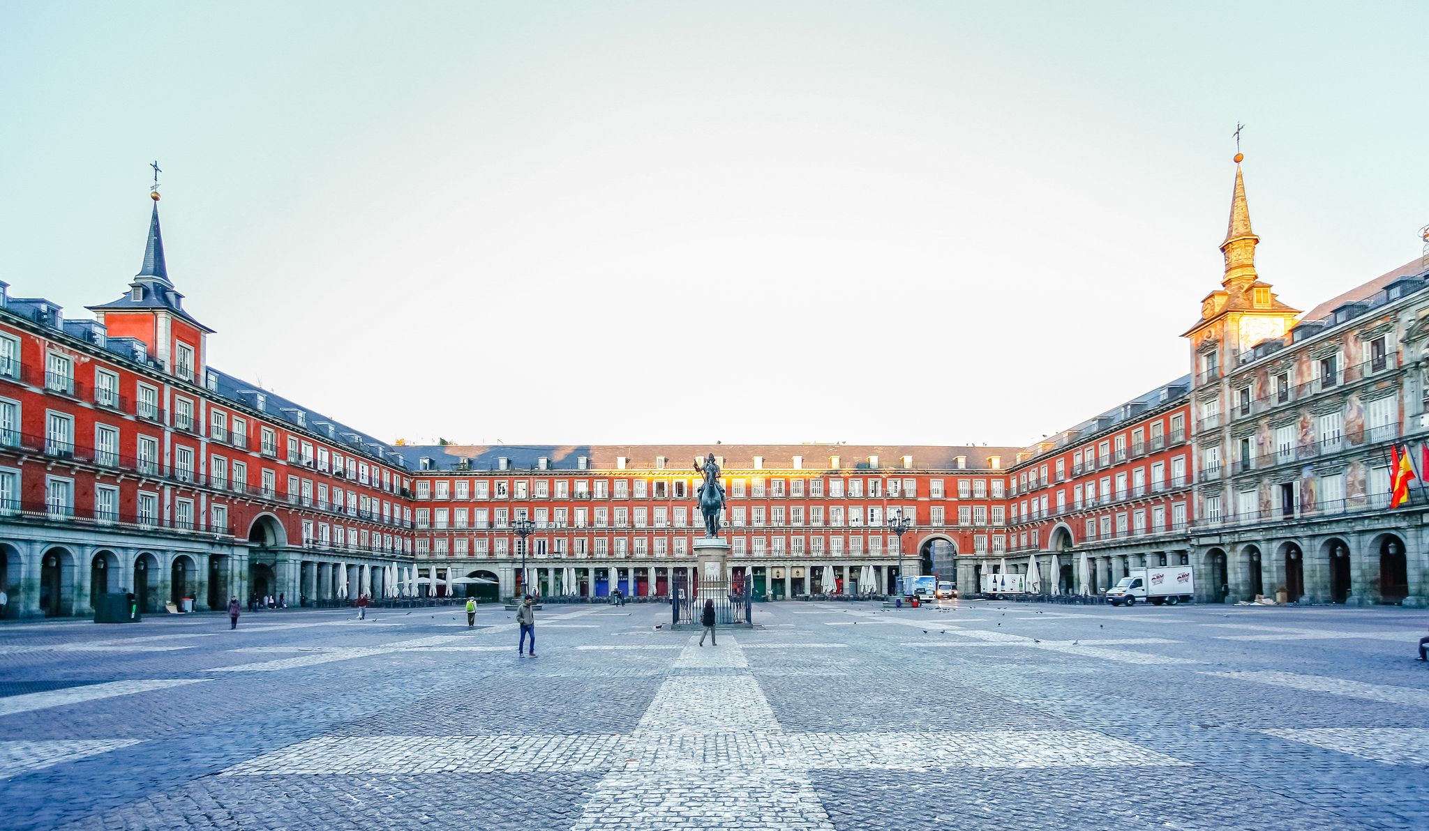 Photo of morning Light at Plaza Mayor in Madrid , Spain.