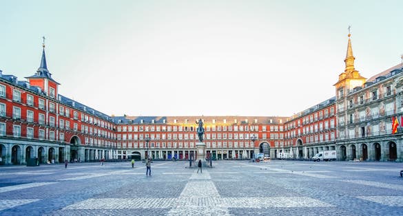 Photo of morning Light at Plaza Mayor in Madrid , Spain.