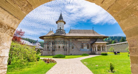 Sucevita orthodox painted monastery, Suceava town, Romania.