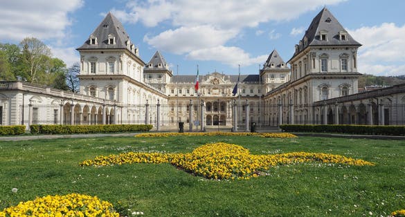 photo of Castello del Valentino baroque castle in Turin, Italy .