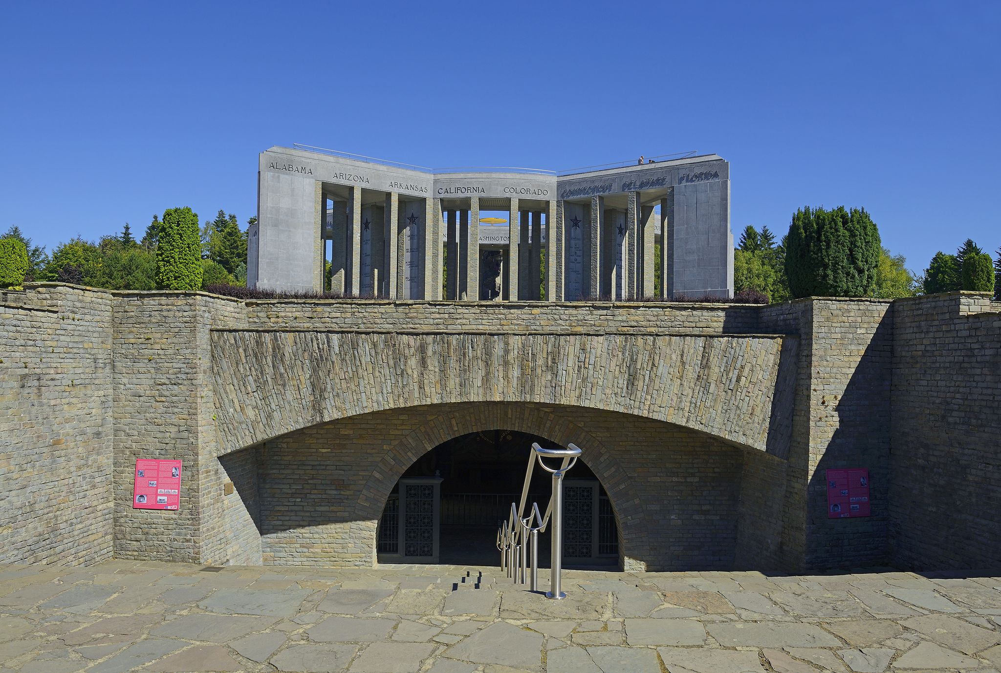 Photo of  Mardasson military memorial commemorating american casualties of battle of the bulge at the end of second world war, Bastogne, Belgium.