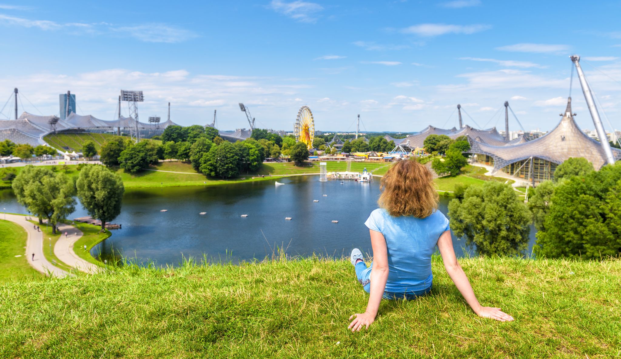 Photo of girl in Olympiapark, Munich, Germany.