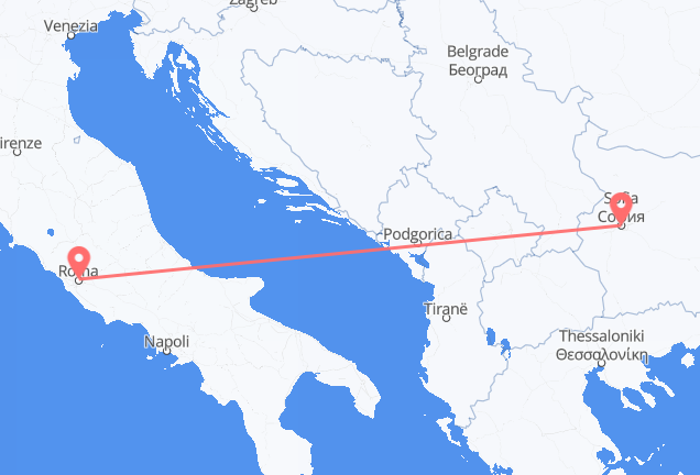 Rome to Sofia