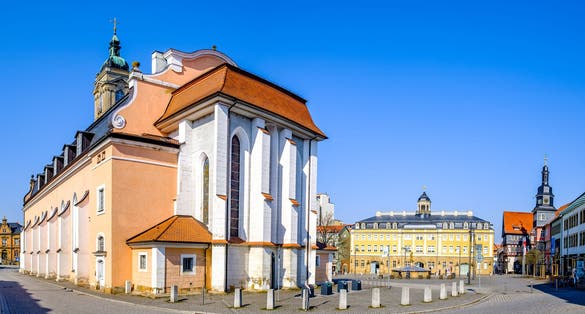 historic buildings at the old town of Eisenach - germany - photo