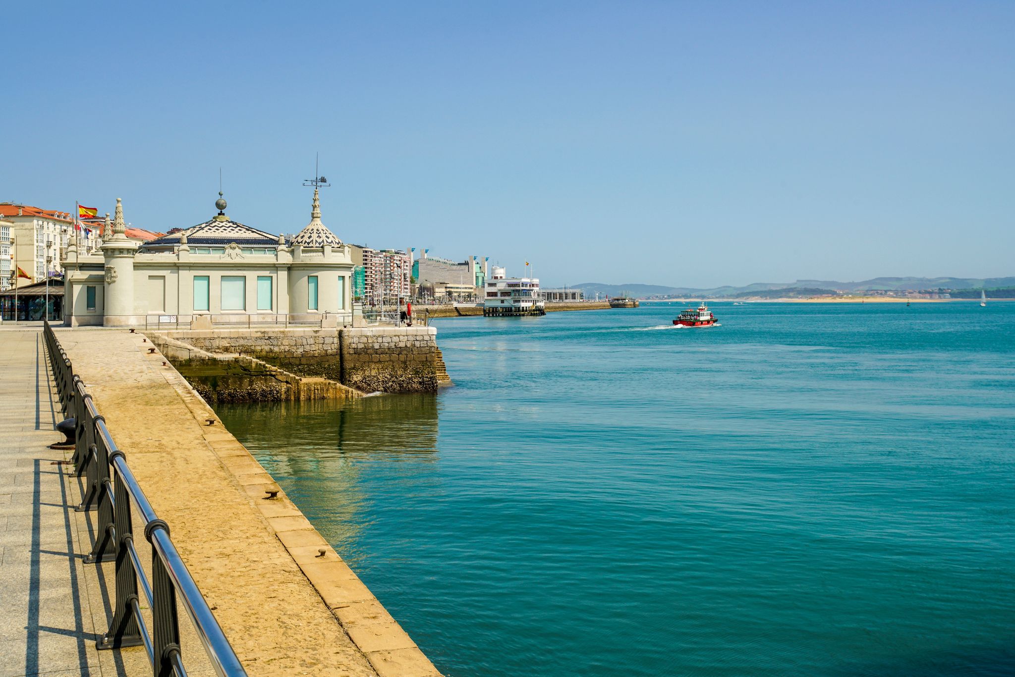 photo of seaside of Palacete del Embarcadero in Santander, Cantabria, Spain.