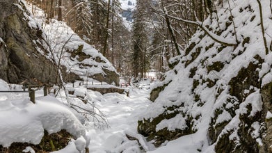 Winter landscape in Unterwasser in Switzerland