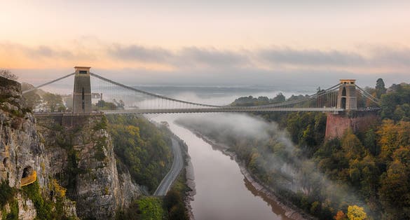 Photo of Clifton Suspension Bridge which spans the river Avon, Bristol, England.