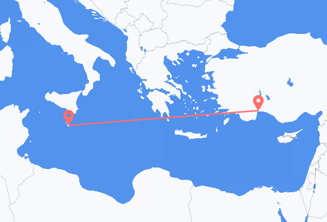 Valletta to Antalya