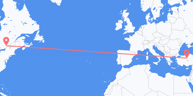 frá Kanada til Tyrklands