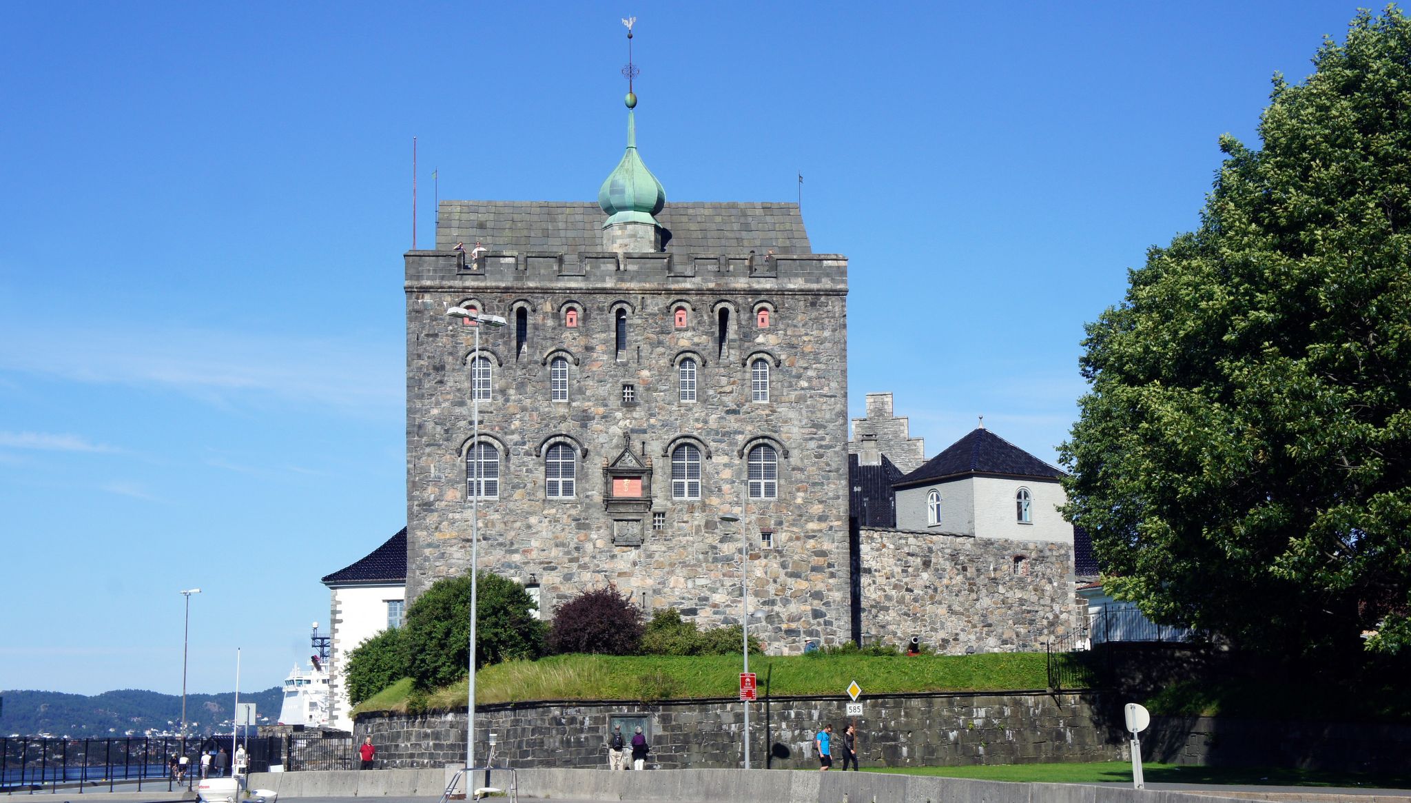 Photo of Bergenhus Fortress in Bergen, Norway, the one of the oldest and best preserved castles in Norway.
