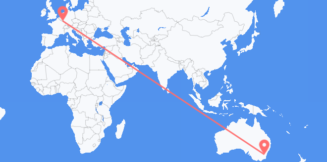 澳大利亚 到卢森堡市