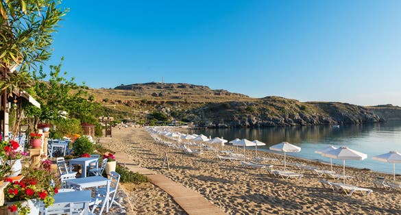 Summer beach, Lindos Rhodes