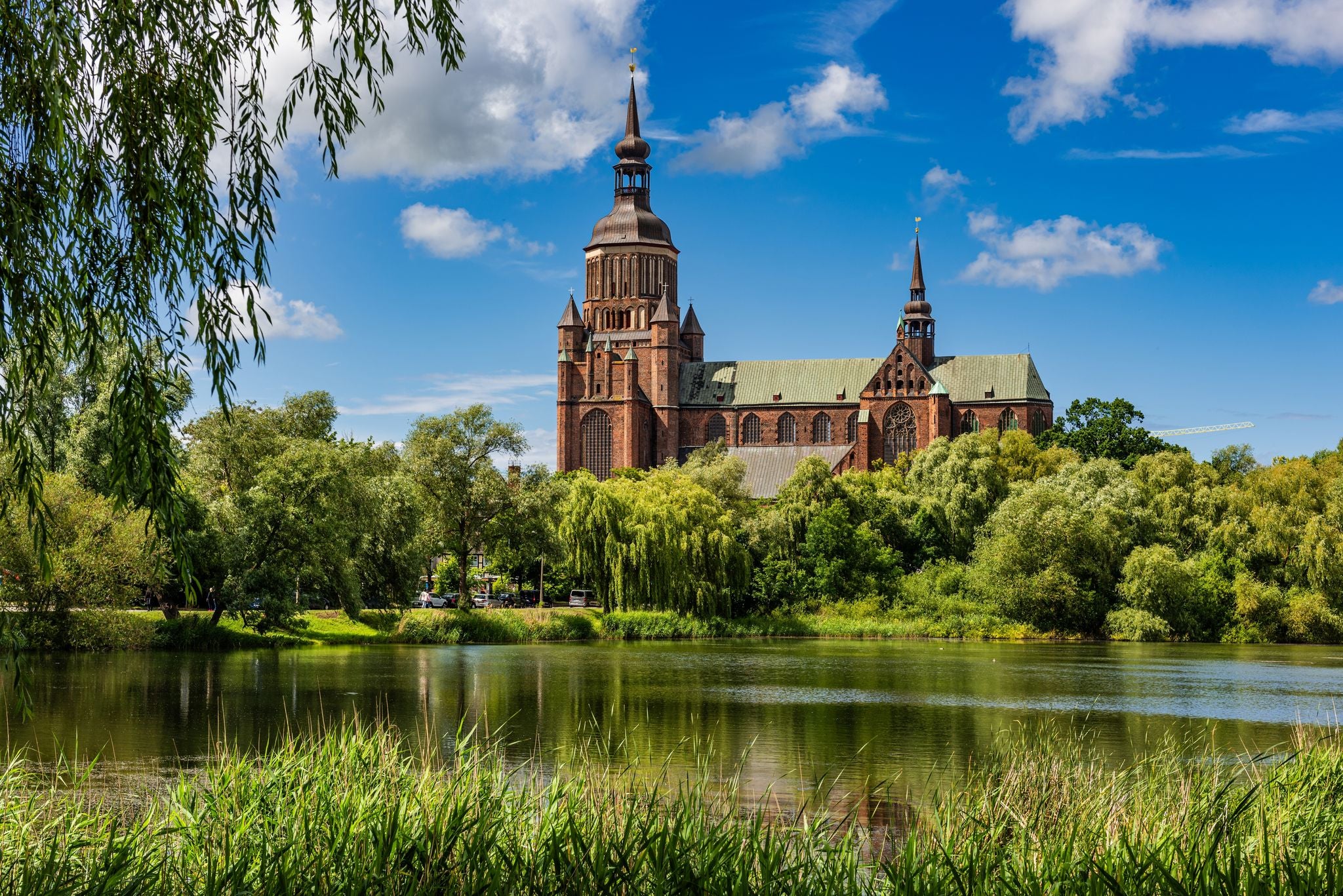 photo of view of St. Mary's church (Marienkirche) in Stralsund, Mecklenburg-Western Pomerania (Mecklenburg-Vorpommern), Germany.