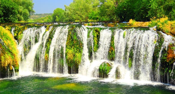 Photo of Koćuša waterfall one of the most beautiful waterfalls in the southern Bosnia and Herzegovina located in Veljaci village in Ljubuški municipality.
