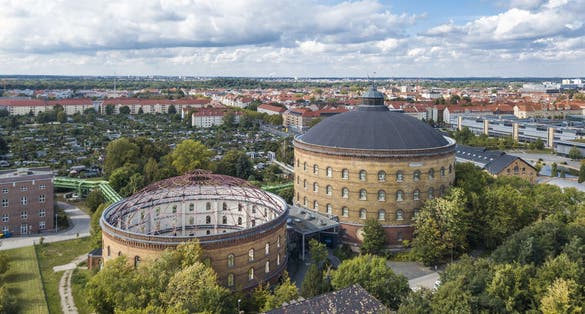 Aerial view of the Leipzig Panometer.