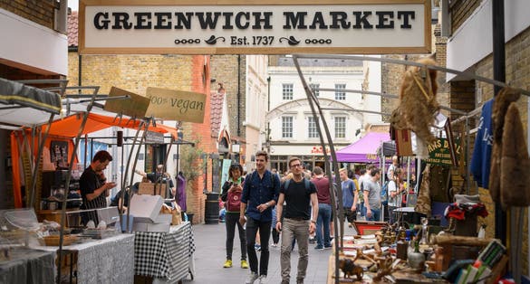 Greenwich Market in London (UK). 