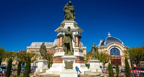 Statue of colonel Denfert-Rochereau in Belfort, France