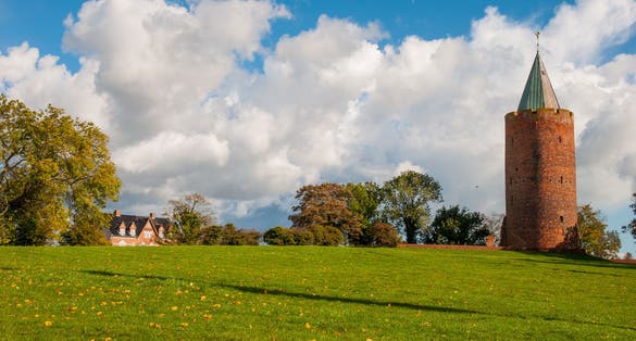 Photo of the Goose tower at Vordingborg castle ruins in Denmark.