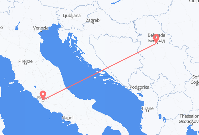 Rome to Belgrade